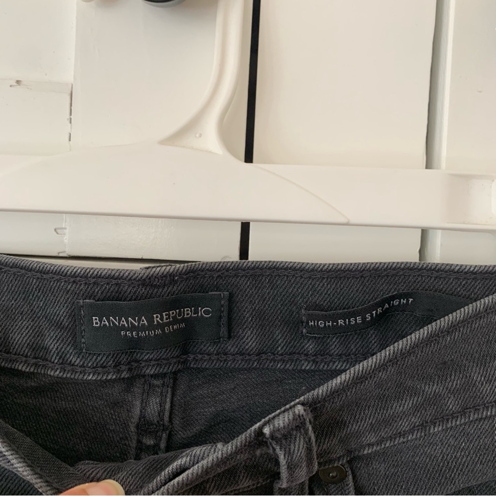 Banana Republic Washed Black High Rise Straight Jeans Size 29 - Picture 5 of 9